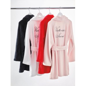 Black Logo Short Cozy Robe - халат Вікторія Сікрет