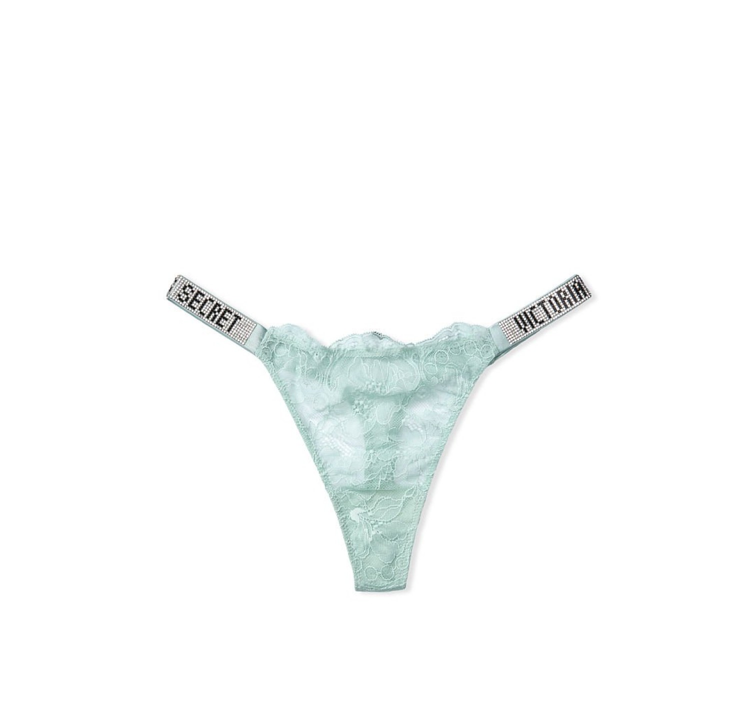 КОМПЛЕКТ БЕЛЬЯ VICTORIA’S SECRET VERY SEXY EMBELLISHED STRAP BOMBSHELL PUSH-UP BRA MINT HAZE IN LACE