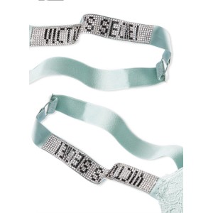 КОМПЛЕКТ БЕЛЬЯ VICTORIA’S SECRET VERY SEXY EMBELLISHED STRAP BOMBSHELL PUSH-UP BRA MINT HAZE IN LACE