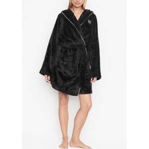 Халат Hooded Short Cozy Robe Black