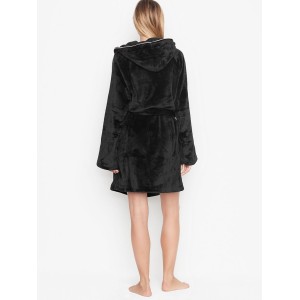Халат Hooded Short Cozy Robe Black