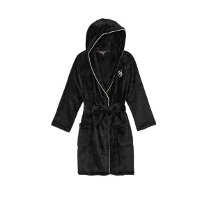 Халат Hooded Short Cozy Robe Black