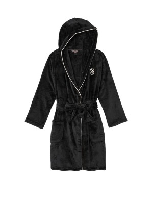 Халат Hooded Short Cozy Robe Black