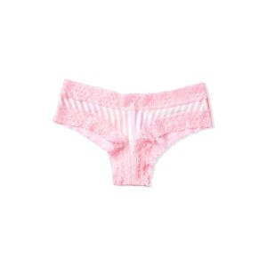 Трусики VS Lace Waist Cheeky Panty Rainbow stripe