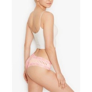 Трусики VS Lace Waist Cheeky Panty Rainbow stripe
