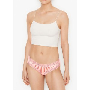 Трусики VS Lace Waist Cheeky Panty Rainbow stripe