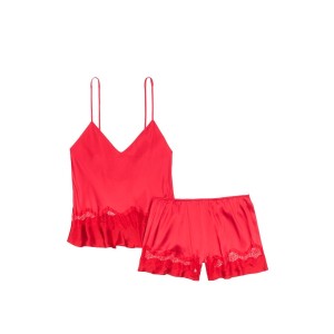 Пижама Victoria’s Secret Red Lace Cami PJ Set