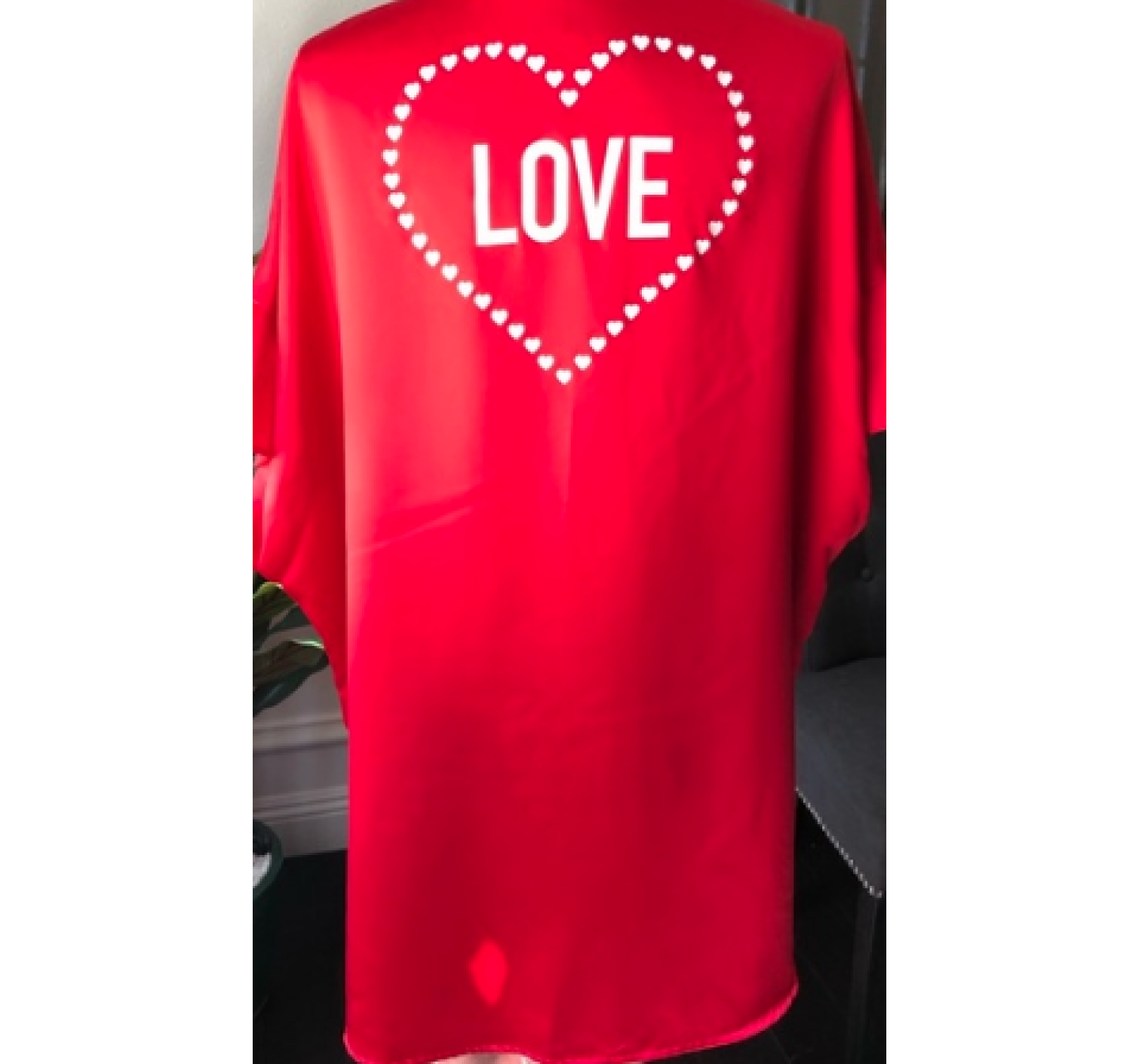 Халат Victoria’s Secret Flounce Sleeve Satin Love Print