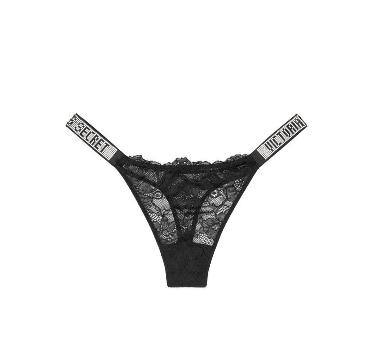КОМПЛЕКТ БЕЛЬЯ VICTORIA’S SECRET VERY SEXY SHINE STRAP BALCONETTE BLACK LACE