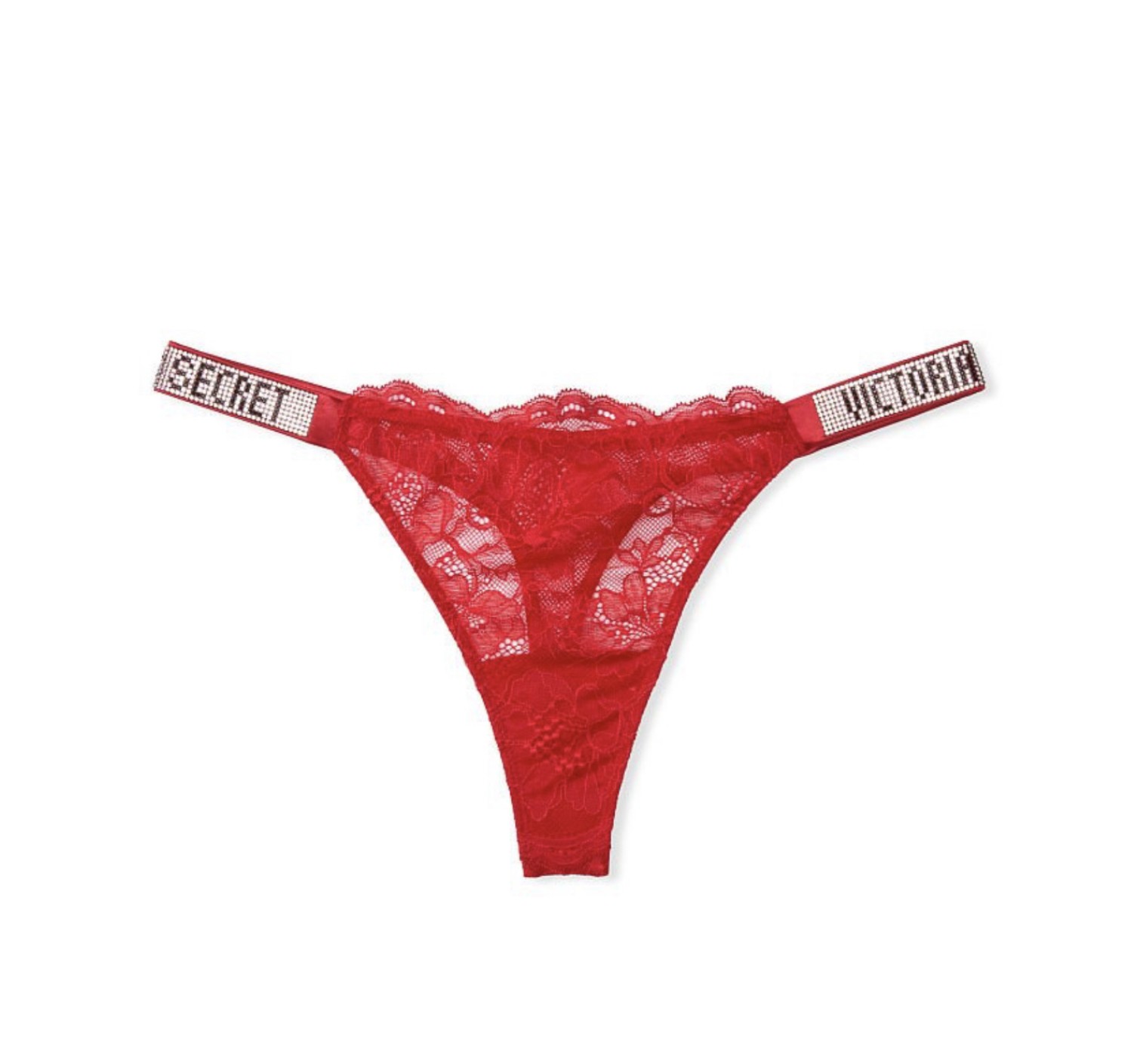 КОМПЛЕКТ БЕЛЬЯ VICTORIA’S SECRET VERY SEXY SHINE STRAP BALCONETTE RED LACE