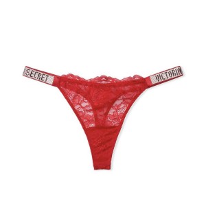 КОМПЛЕКТ БЕЛЬЯ VICTORIA’S SECRET VERY SEXY SHINE STRAP BALCONETTE RED LACE