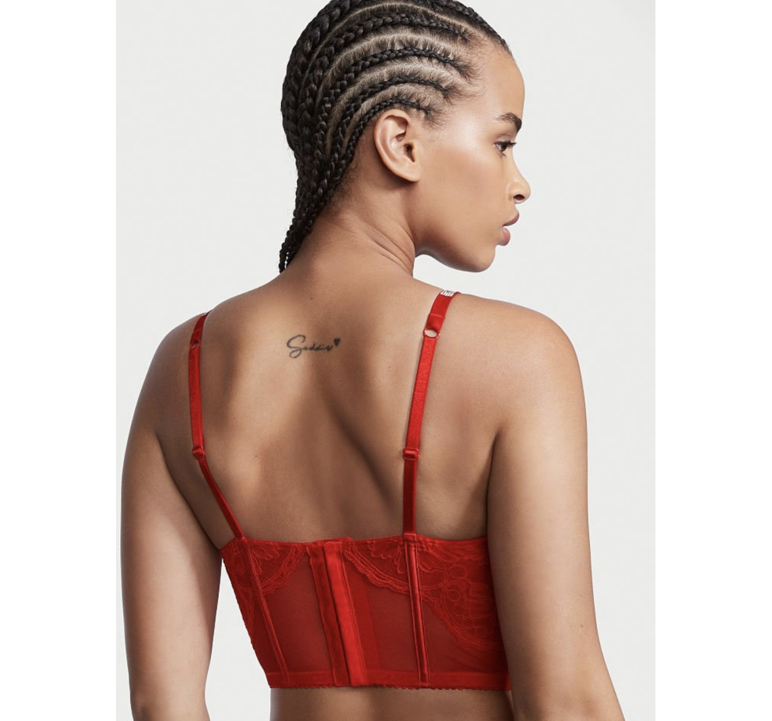 КОМПЛЕКТ БЕЛЬЯ VICTORIA’S SECRET VERY SEXY SHINE STRAP BALCONETTE RED LACE