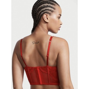 КОМПЛЕКТ БЕЛЬЯ VICTORIA’S SECRET VERY SEXY SHINE STRAP BALCONETTE RED LACE