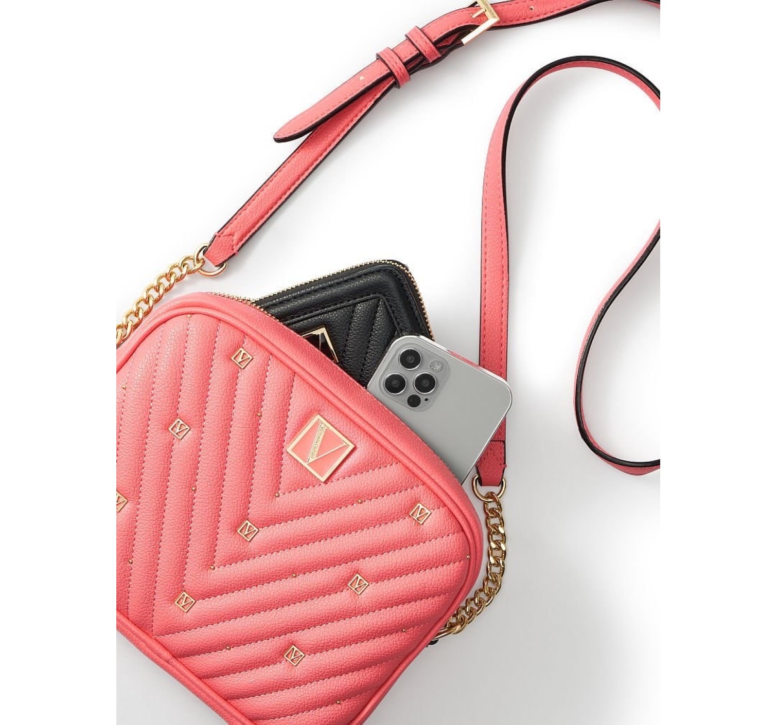 Сумка Вікторія Сікрет The Victoria Top Zip crossbody Coral
