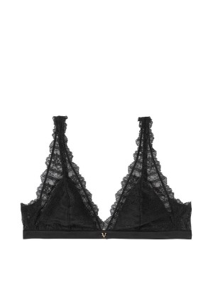 Бралеттка Victoria's Secret Black Lace Bralette V logo