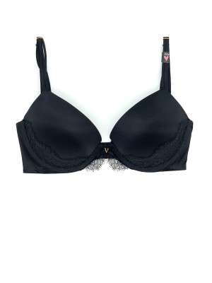 Бюстгальтер VS Very Sexy Satin Black Lace Push-up Bra 