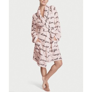Халат Victoria's Secret Logo Short Cozy Robe Sweet Dreams Stripe