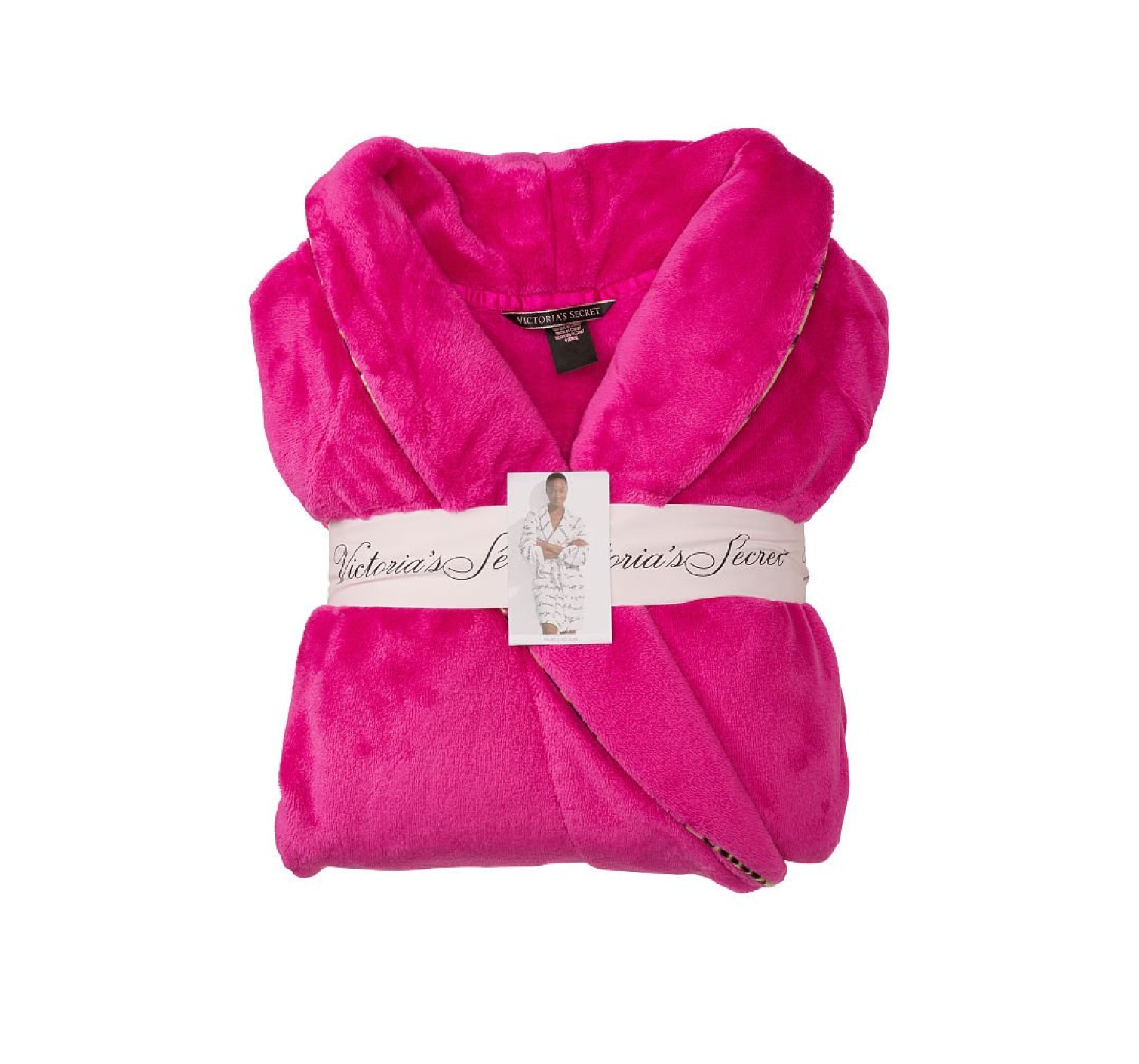 Халат Victoria’s Secret Logo Short Cozy Fluo Pink