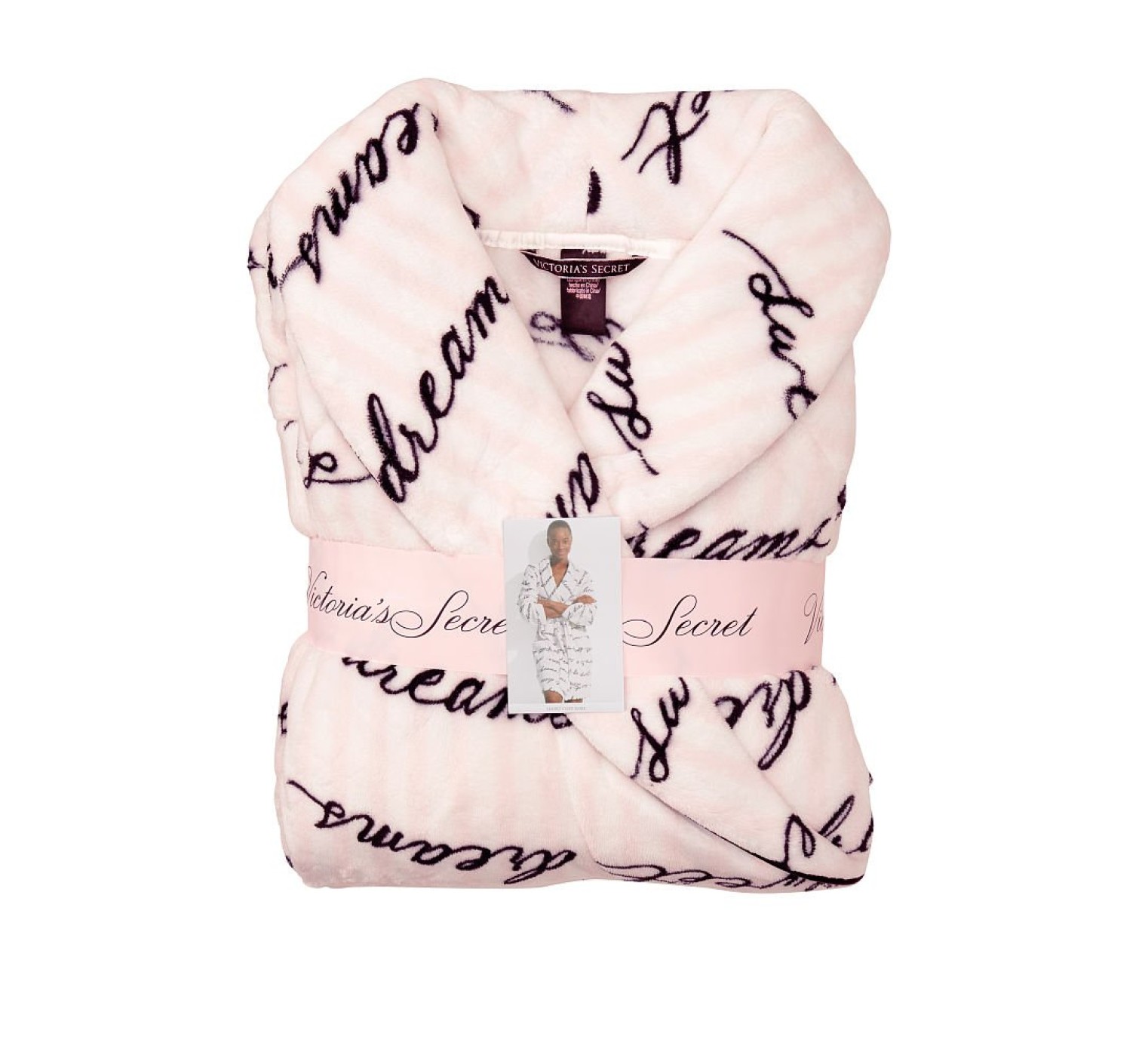Халат Victoria's Secret Logo Short Cozy Robe Sweet Dreams Stripe