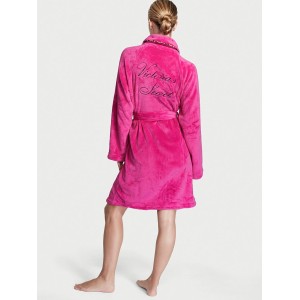 Халат Victoria’s Secret Logo Short Cozy Fluo Pink