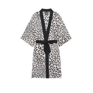 Сатиновий халат - VICTORIA'S SECRET - White Leopard