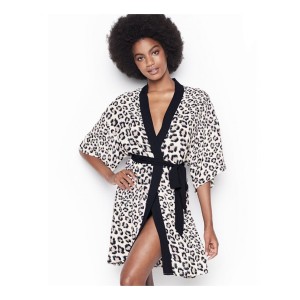 Сатиновий халат - VICTORIA'S SECRET - White Leopard