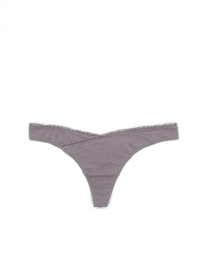 Трусики стрінги PINK Cotton Thong panty Purple