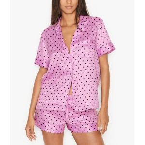 Піжама Вікторія Сікрет Satin Short PJ Lilac Dot