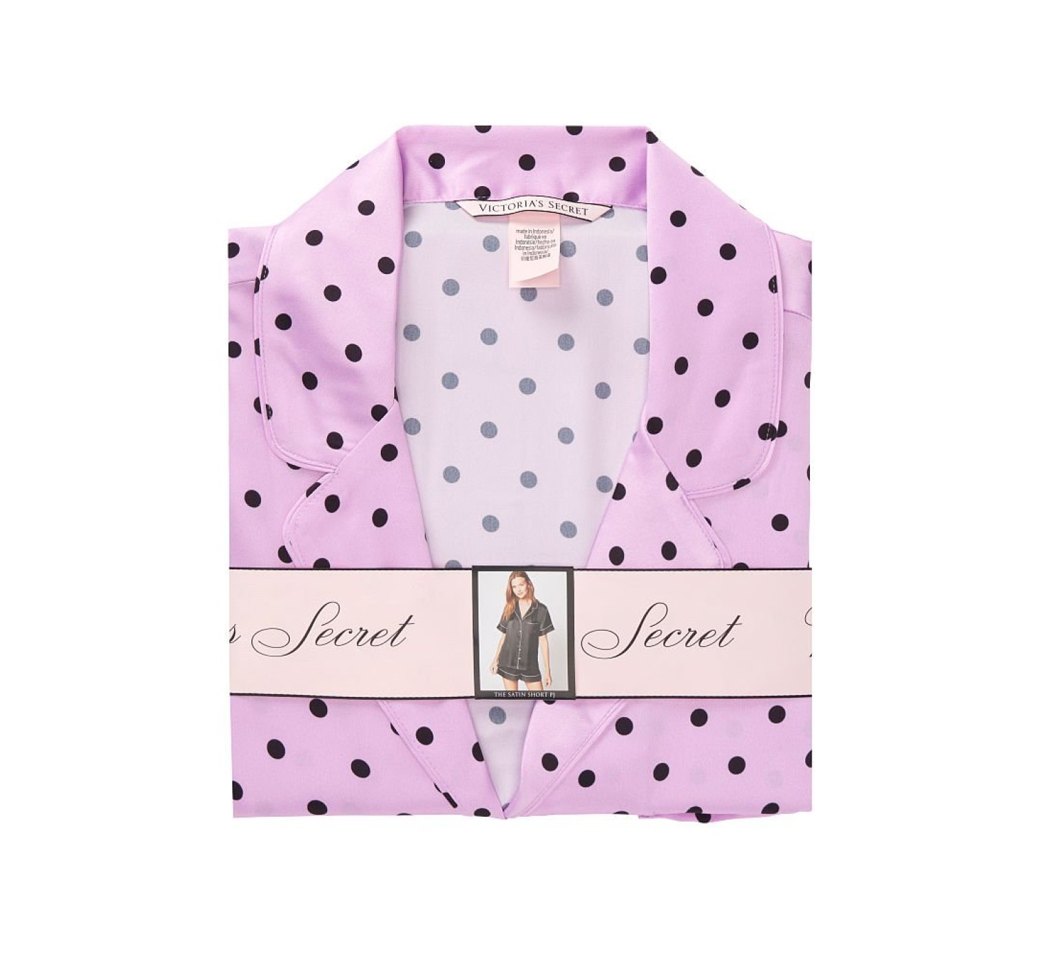 Піжама Вікторія Сікрет Satin Short PJ Lilac Dot