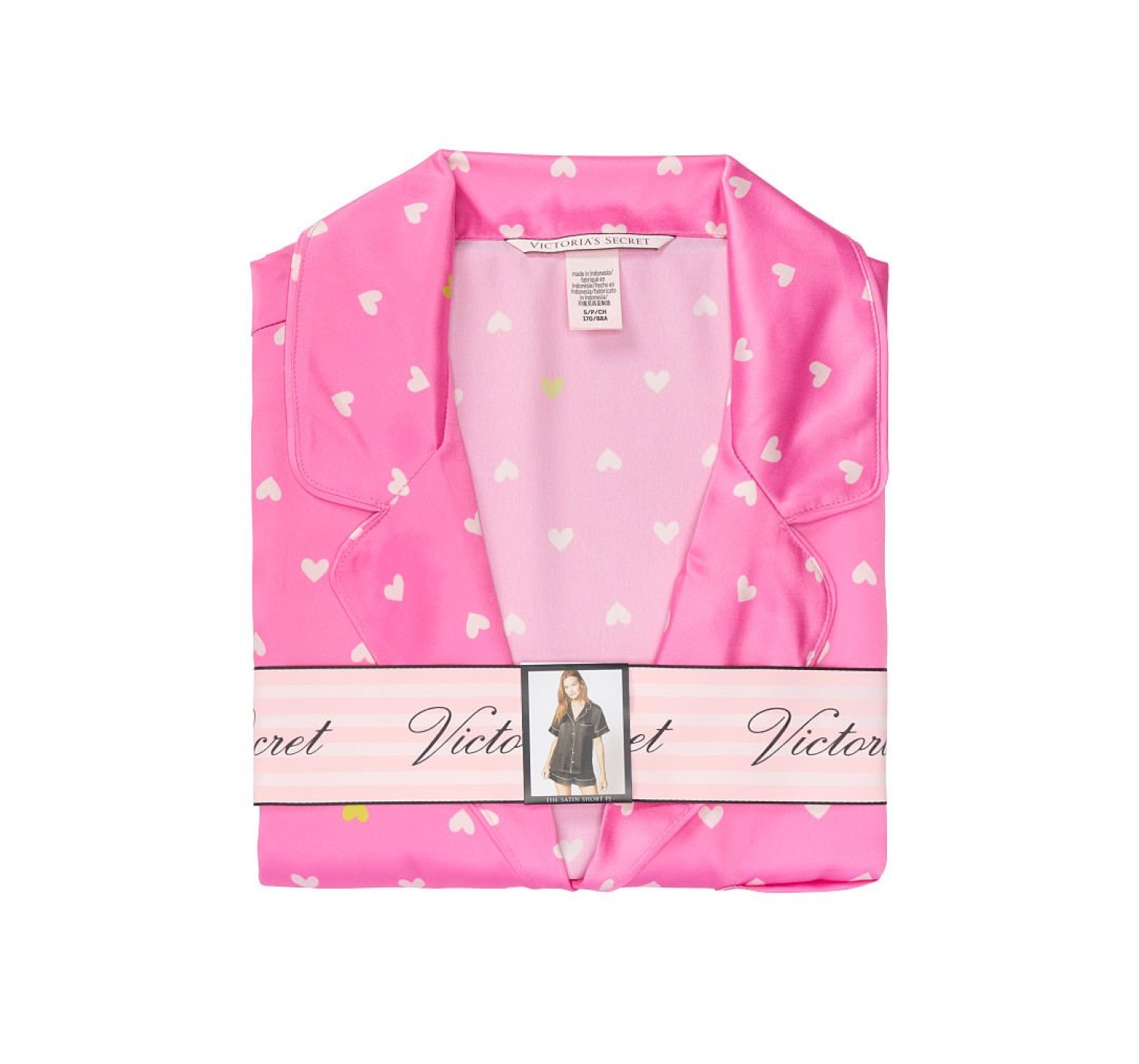 Піжама Вікторія Сікрет Satin Short PJ Set Pink Pop Heart