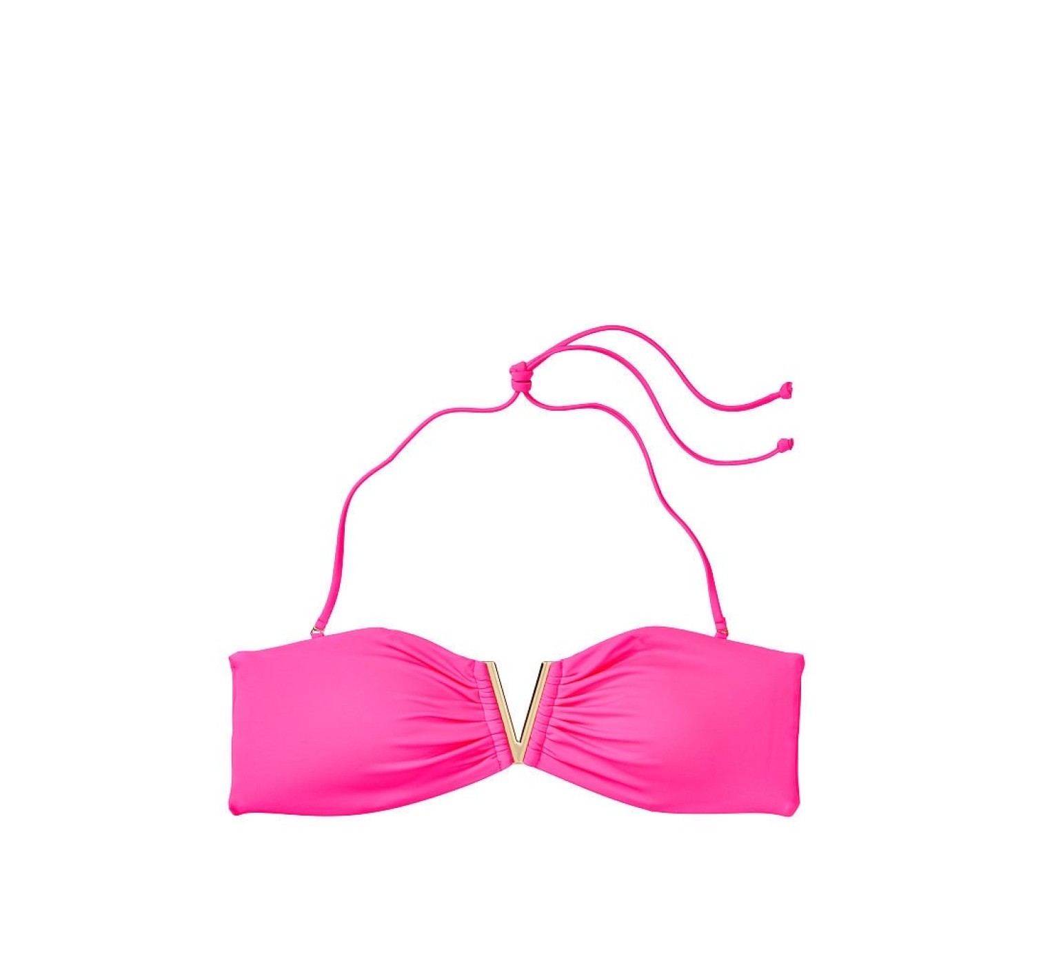 Купальник Вікторія Сікрет V-hardware Bandeau Shocking Pink