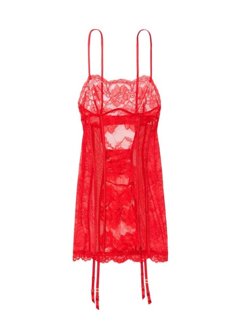 Пеньюар Victoria’s Secret  Mixed Sheer Mesh & Lace Mini Slip