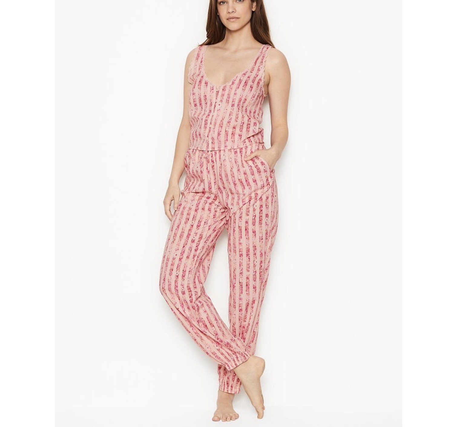 Піжама Victoria's Secret Cotton PJ Set Flower print