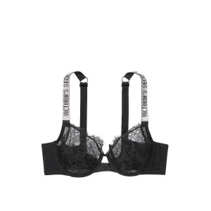 Комплект білизни Victoria's Secret Unlined Lace Shine Strap 3-Piece Full Cup Demi Bra