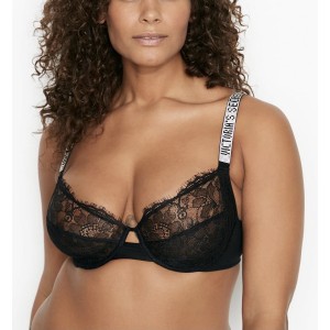 Комплект білизни Victoria's Secret Unlined Lace Shine Strap 3-Piece Full Cup Demi Bra
