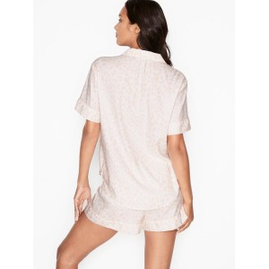 Піжама Cotton Printed Short PJ Set Pink leopard