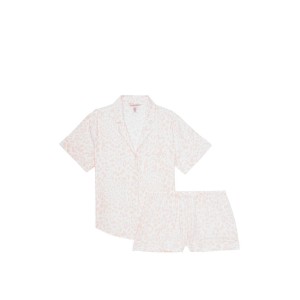 Піжама Cotton Printed Short PJ Set Pink leopard