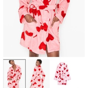 Халат Victoria’s Secret Short Cozy Robe Red Hearts❤️