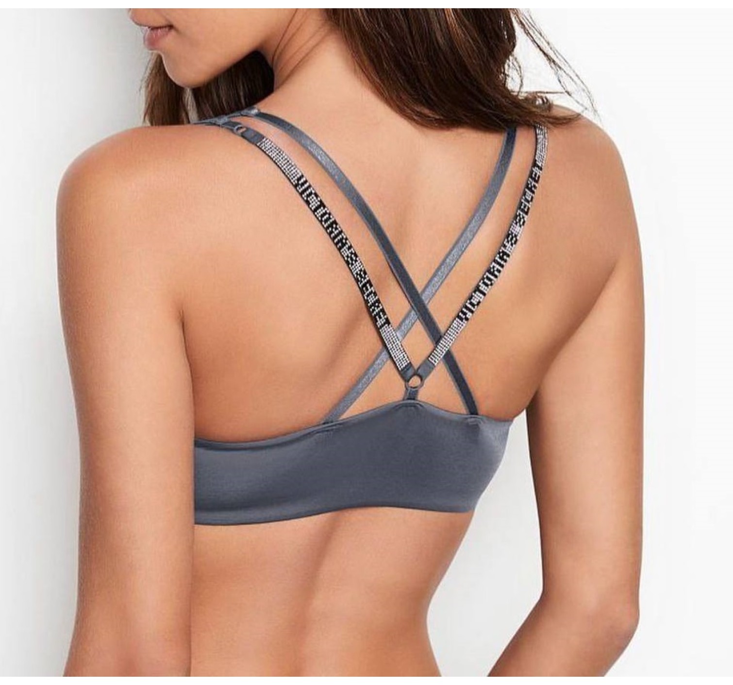 Комплект белья со стразами Victoria’s Secret Very Sexy Shine Strap Skinny Logo