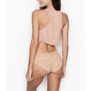 Трусики Victoria's Secret Hiphugger Cotton з мереживом
