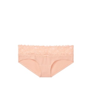 Трусики Victoria's Secret Hiphugger Cotton з мереживом