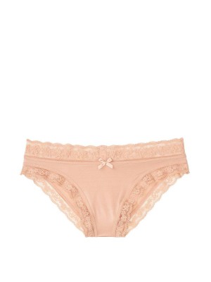 Трусики VICTORIA’S SECRET Very Sexy Beige Lace Logo Mesh Bikini panty