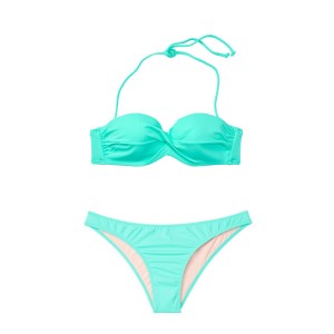Купальник бандо з пушап Вікторія Сікрет Twist-front Bandeau Mint Frost