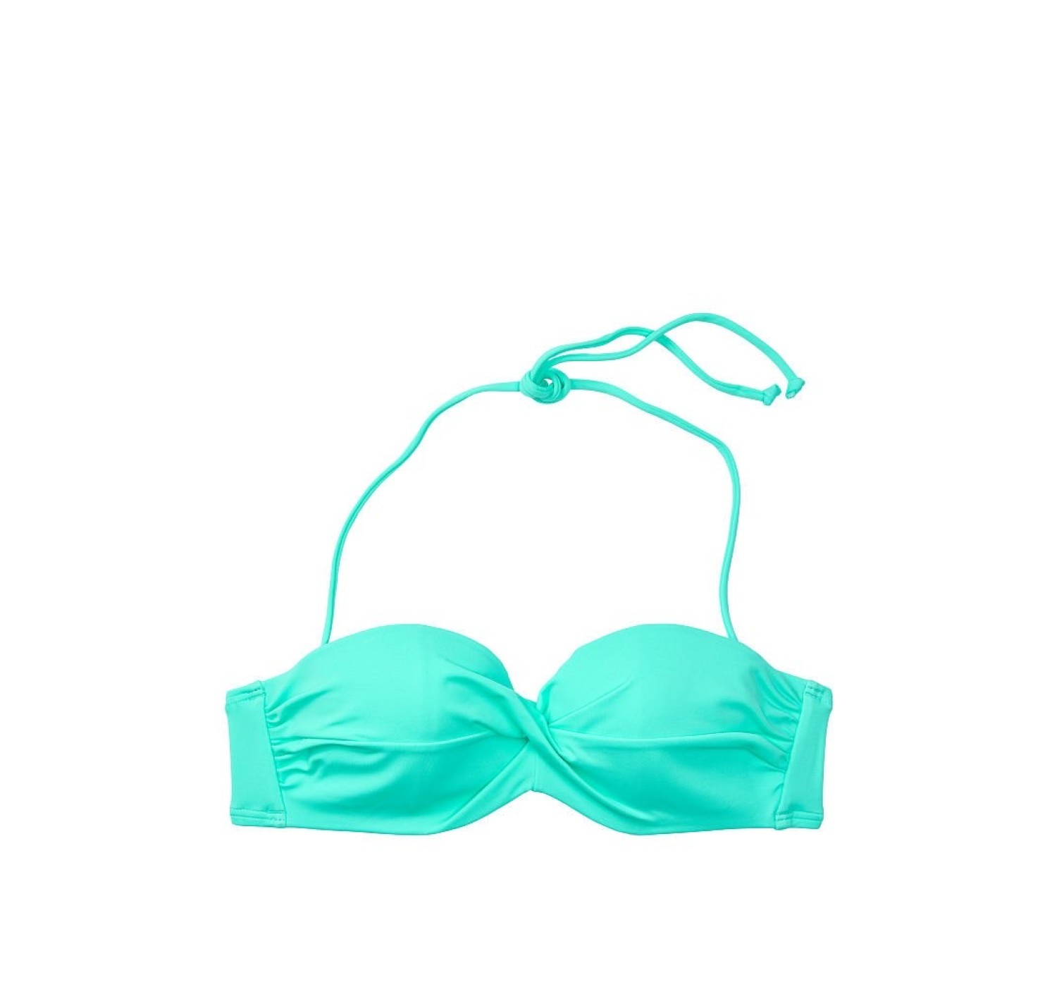 Купальник бандо з пушап Вікторія Сікрет Twist-front Bandeau Mint Frost