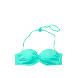 Купальник бандо з пушап Вікторія Сікрет Twist-front Bandeau Mint Frost