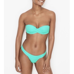 Купальник бандо з пушап Victoria's Secret Twist-Front Bandeau Mint Frost