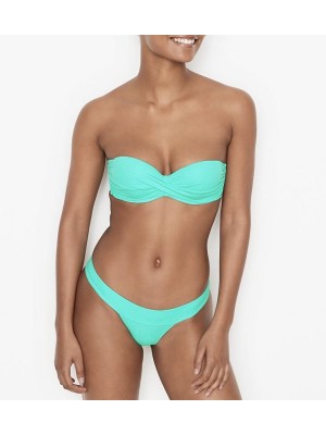Купальник бандо з пушап Victoria's Secret Twist-Front Bandeau Mint Frost