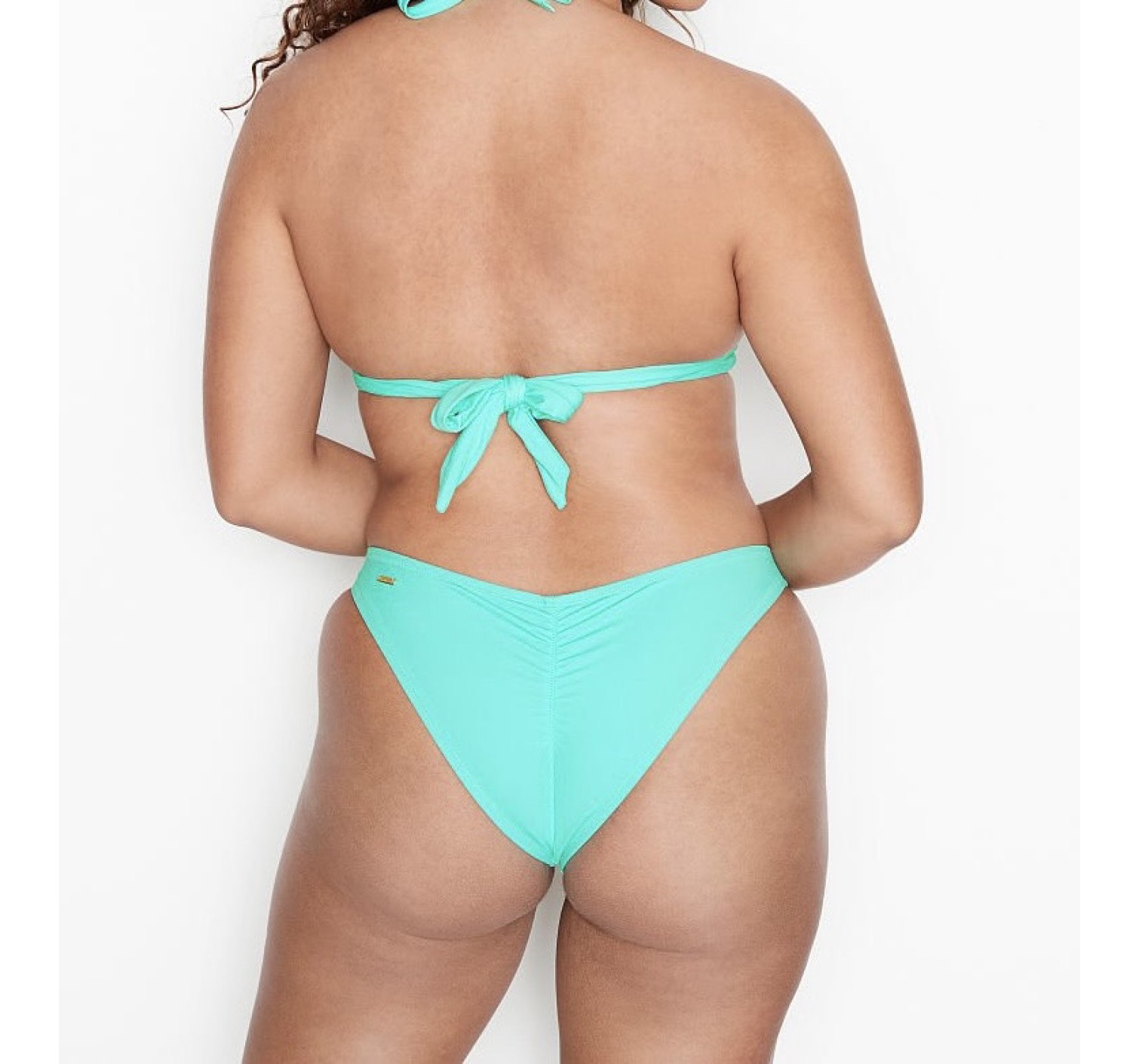 Купальник бандо з пушап Вікторія Сікрет Twist-front Bandeau Mint Frost