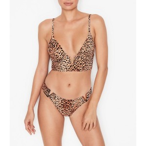 Купальник Вікторія Сікрет V-hardware Bralette & Brazilian panty True Leopard