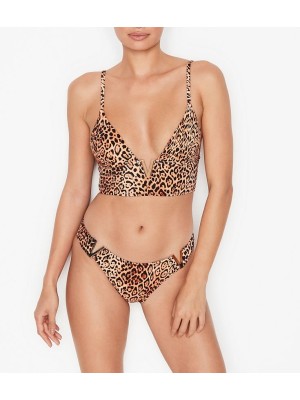 Купальник Вікторія Сікрет V-hardware Bralette &  Brazilian panty True Leopard
